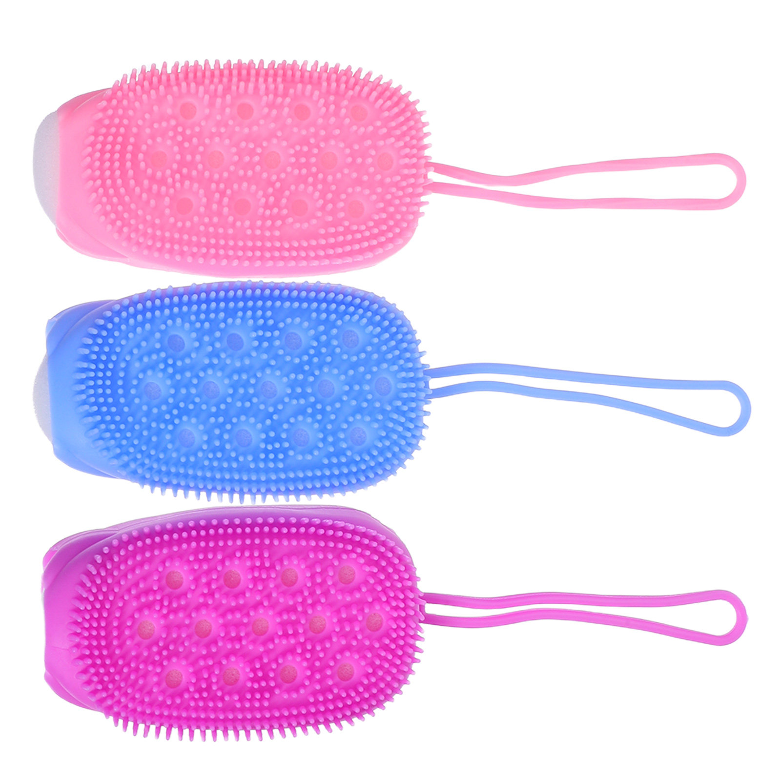 Body Brush - 3 قطع من إسفنجة السيليكون لتقشير