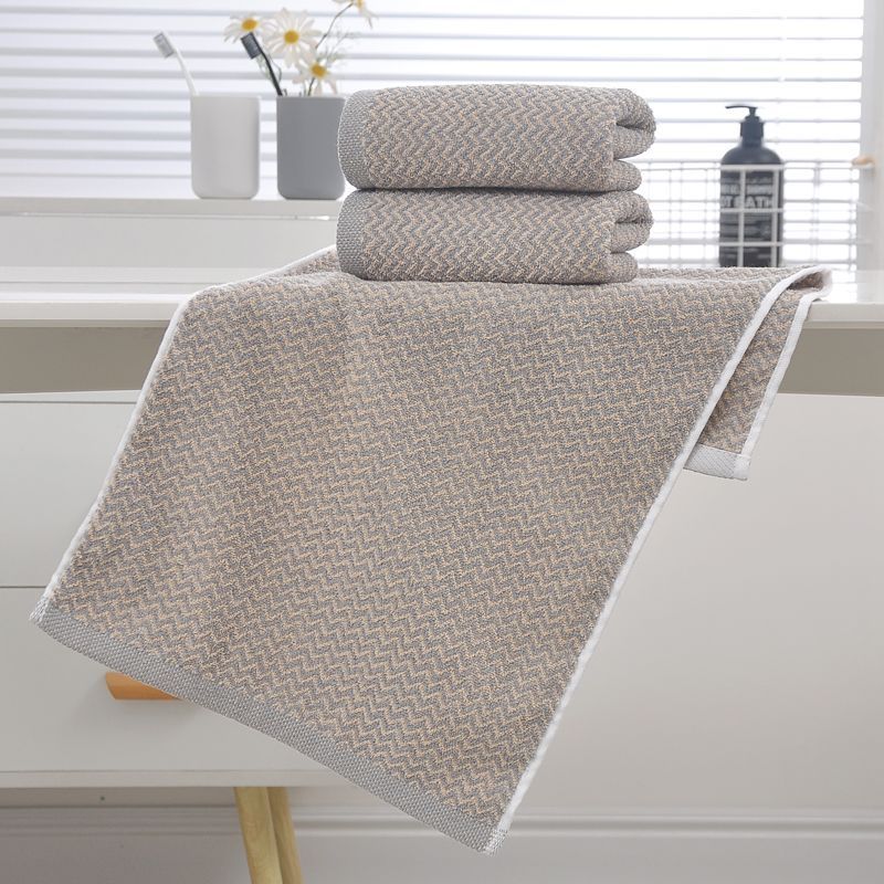 Spa Towel - طقم مناشف قطنية بنقشة 