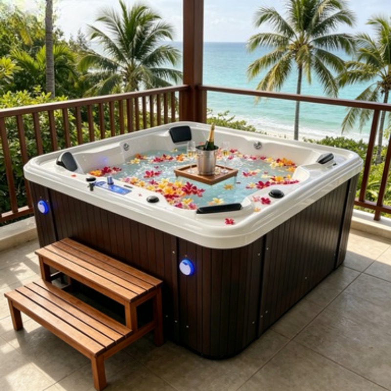 حوض استحمام ساخن أكريليك للتدل - مراجعة Spa Massager وسعره