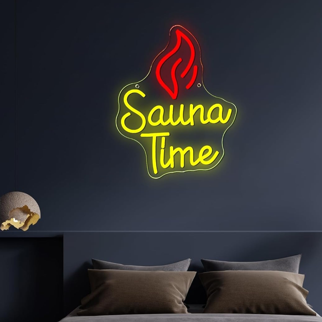 لافتة نيون LED لغرفة الساونا و - مراجعة Spa Wellness Gym وسعره